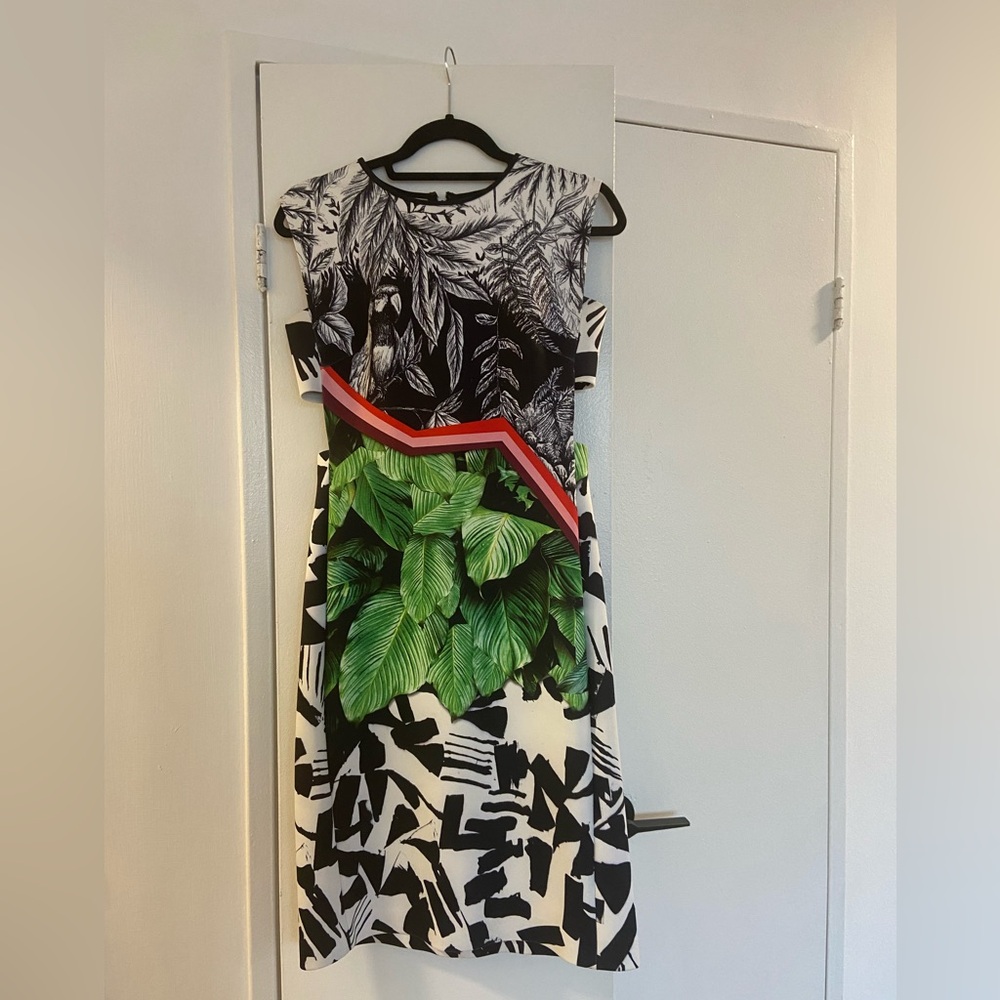 Clover Canyon Green Leaf Print Dress